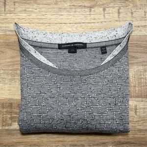 Porsche Design Casual Crew Neck T-Shirt Black White Men's Size XXL‎ Scales EUC